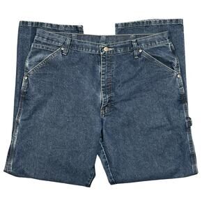 Wrangler Vintage 90s Y2K Carpenter Straight Baggy Workwear Denim Jeans Men 36 32